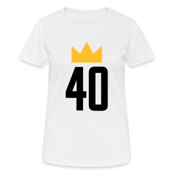 40 ans 40e anniversaire Cadeau d’anniversaire - T-shirt respirant Femme - blanc - Devant - AI Model Female 172 dark (172cm)