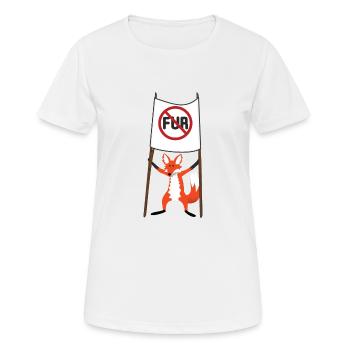 No fur. Say no to fur - Women's Breathable T-Shirt - white - Front - AI Model Female 172 dark (172cm)
