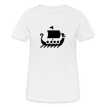 Wikinger - Frauen T-Shirt atmungsaktiv - Weiß - Vorne - AI Model Female 172 dark (172cm)