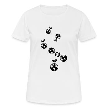 Planète Terre - T-shirt respirant Femme - blanc - Devant - AI Model Female 172 dark (172cm)