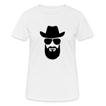 Cowboy - Frauen T-Shirt atmungsaktiv - Weiß - Vorne - AI Model Female 172 dark (172cm)