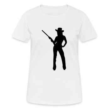 hot babe baby girl - T-shirt respirant Femme - blanc - Devant - AI Model Female 172 dark (172cm)