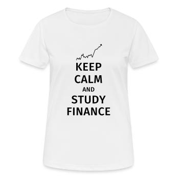 keep calm and study finance - Women's Breathable T-Shirt - white - Front - AI Model Female 172 dark (172cm)