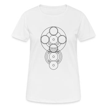 abstrait - T-shirt respirant Femme - blanc - Devant - AI Model Female 172 dark (172cm)