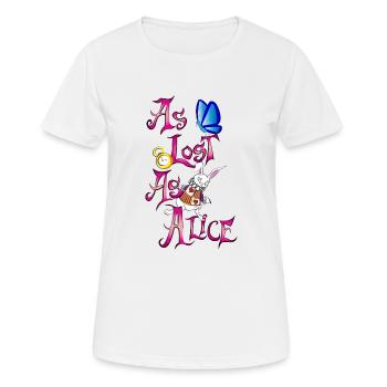 As lost as alice - Women's Breathable T-Shirt - white - Front - AI Model Female 172 dark (172cm)
