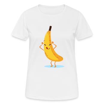 Banane insolente - T-shirt respirant Femme - blanc - Devant - AI Model Female 172 dark (172cm)