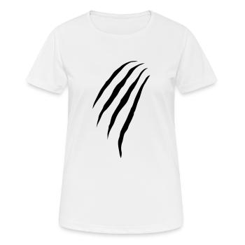 claws - Women's Breathable T-Shirt - white - Front - AI Model Female 172 dark (172cm)