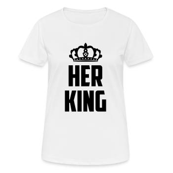 Her King - Women's Breathable T-Shirt - white - Front - AI Model Female 172 dark (172cm)
