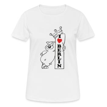 i love berlin - Frauen T-Shirt atmungsaktiv - Weiß - Vorne - AI Model Female 172 dark (172cm)