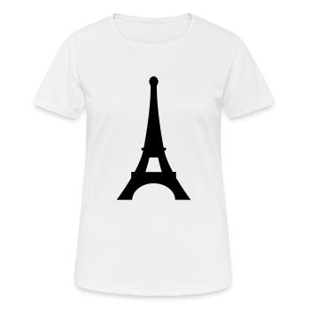 Tour Eiffel Paris - T-shirt respirant Femme - blanc - Devant - AI Model Female 172 dark (172cm)