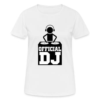 dj officiel - T-shirt respirant Femme - blanc - Devant - AI Model Female 172 dark (172cm)