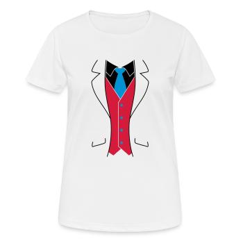 Tuxedo Smoking - T-shirt respirant Femme - blanc - Devant - AI Model Female 172 dark (172cm)