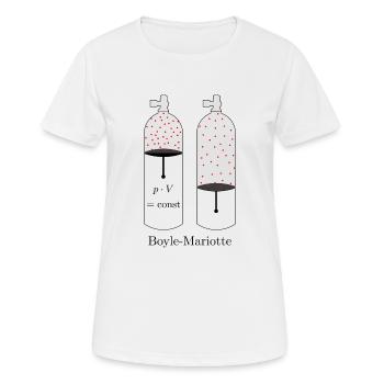 Tauchflaschen Gesetz v. Boyle Mariotte - Frauen T-Shirt atmungsaktiv - Weiß - Vorne - AI Model Female 172 dark (172cm)