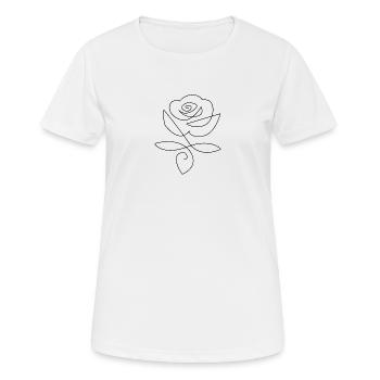 Rose - T-shirt respirant Femme - blanc - Devant - AI Model Female 172 dark (172cm)