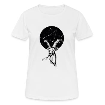 Capricorne - T-shirt respirant Femme - blanc - Devant - AI Model Female 172 dark (172cm)