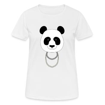 Coco Panel by Pandalicious.Me - Frauen T-Shirt atmungsaktiv - Weiß - Vorne - AI Model Female 172 dark (172cm)
