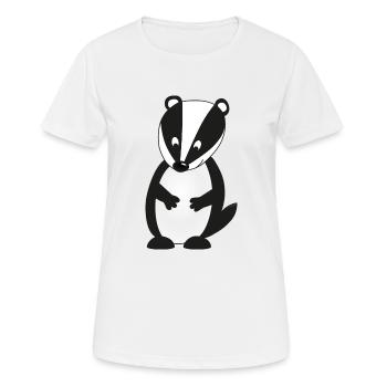 dachs - Frauen T-Shirt atmungsaktiv - Weiß - Vorne - AI Model Female 172 dark (172cm)