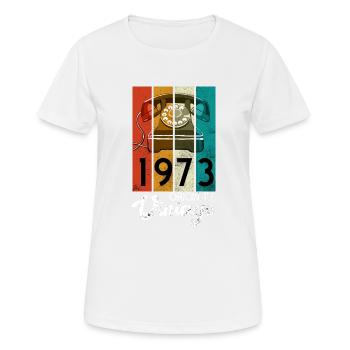 altes Telefon von 1973 - Frauen T-Shirt atmungsaktiv - Weiß - Vorne - AI Model Female 172 dark (172cm)