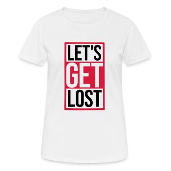 Travel Get Lost - Women's Breathable T-Shirt - white - Front - AI Model Female 172 dark (172cm)