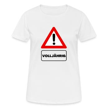 Achtung Volljährig - Frauen T-Shirt atmungsaktiv - Weiß - Vorne - AI Model Female 172 dark (172cm)