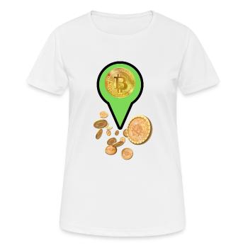 Bitcoin Standort - Frauen T-Shirt atmungsaktiv - Weiß - Vorne - AI Model Female 172 dark (172cm)