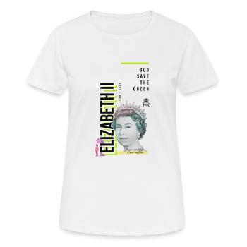 RIP Reine Elizabeth II, God Save the Queen, - T-shirt respirant Femme - blanc - Devant - AI Model Female 172 dark (172cm)