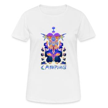 I Love Camping - Women's Breathable T-Shirt - white - Front - AI Model Female 172 dark (172cm)