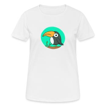 Toucan coloré - T-shirt respirant Femme - blanc - Devant - AI Model Female 172 dark (172cm)