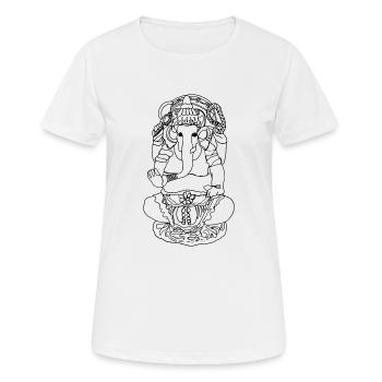 Ganesha, Ganapati, Vinayaka, hindu God - Frauen T-Shirt atmungsaktiv - Weiß - Vorne - AI Model Female 172 dark (172cm)