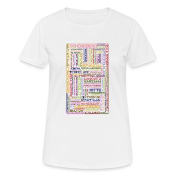Quartiers Mosaik - Berlin - T-shirt respirant Femme - blanc - Devant - AI Model Female 172 dark (172cm)