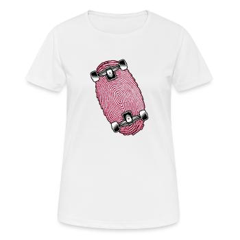 skater skateboard sk8 kickflip skateboarder - Women's Breathable T-Shirt - white - Front - AI Model Female 172 dark (172cm)