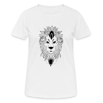 Lion - Women's Breathable T-Shirt - white - Front - AI Model Female 172 dark (172cm)