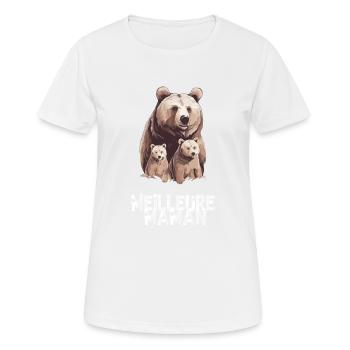 Meilleure maman - T-shirt respirant Femme - blanc - Devant - AI Model Female 172 dark (172cm)