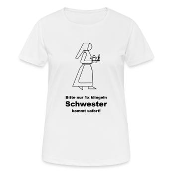 Krankenschwester - Frauen T-Shirt atmungsaktiv - Weiß - Vorne - AI Model Female 172 dark (172cm)