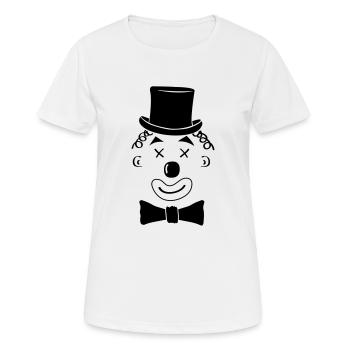 clown - T-shirt respirant Femme - blanc - Devant - AI Model Female 172 dark (172cm)