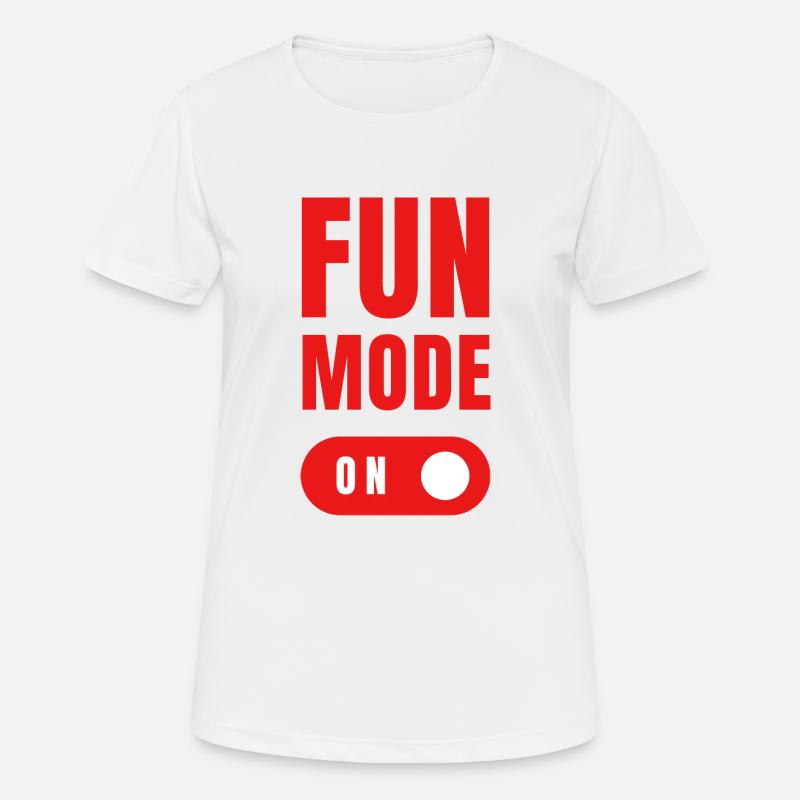 Fun mode on - Women's Breathable T-Shirt - white