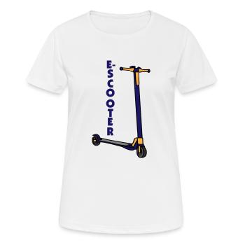 E-Scooter Roller Scooter - T-shirt respirant Femme - blanc - Devant - AI Model Female 172 dark (172cm)