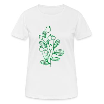 Flower Blume Pflanze - Frauen T-Shirt atmungsaktiv - Weiß - Vorne - AI Model Female 172 dark (172cm)