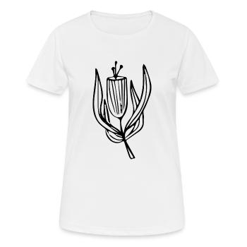 Flower Blume Pflanze - Frauen T-Shirt atmungsaktiv - Weiß - Vorne - AI Model Female 172 dark (172cm)