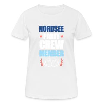 Équipage de la fête en mer du Nord - T-shirt respirant Femme - blanc - Devant - AI Model Female 172 dark (172cm)