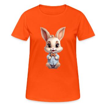 Mignon Lapin Bébé - T-shirt respirant Femme - orange néon - Devant - AI Model Female 172 dark (172cm)