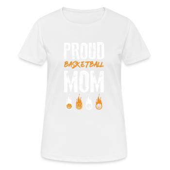 Basketball Mom - Women's Breathable T-Shirt - white - Front - AI Model Female 172 dark (172cm)