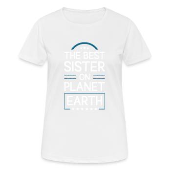 Best Sister Saying - Women's Breathable T-Shirt - white - Front - AI Model Female 172 dark (172cm)