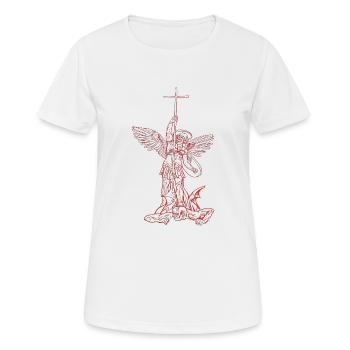 Michael Archange Saint Christian Angels Saint SNK - T-shirt respirant Femme - blanc - Devant - AI Model Female 172 dark (172cm)