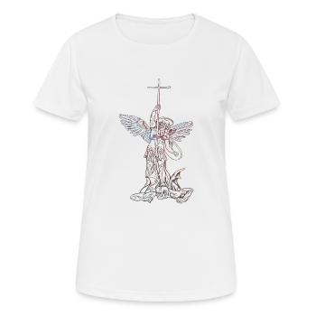 Michael Archange Saint Christian Angels Saint SNK - T-shirt respirant Femme - blanc - Devant - AI Model Female 172 dark (172cm)