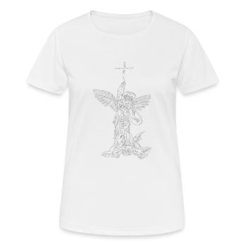 Michael Archange Saint Christian Angels Saint SNK - T-shirt respirant Femme - blanc - Devant - AI Model Female 172 dark (172cm)