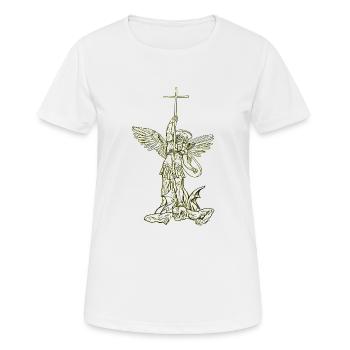 Michael Archange Saint Christian Angels Saint SNK - T-shirt respirant Femme - blanc - Devant - AI Model Female 172 dark (172cm)