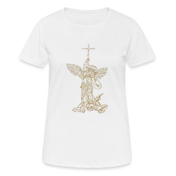 Michael Archange Saint Christian Angels Saint SNK - T-shirt respirant Femme - blanc - Devant - AI Model Female 172 dark (172cm)