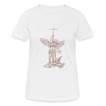 Michael Archange Saint Christian Angels Saint SNK - T-shirt respirant Femme - blanc - Devant - AI Model Female 172 dark (172cm)