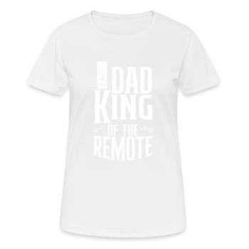 Dad King Of The Remote 2 - Women's Breathable T-Shirt - white - Front - AI Model Female 172 dark (172cm)